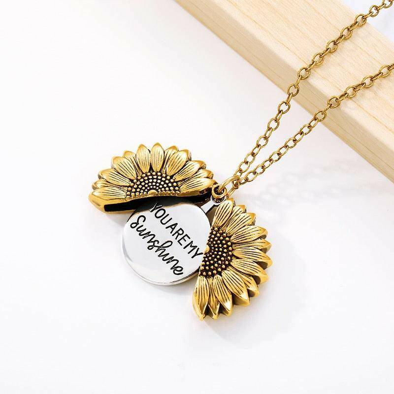 You Are My Sunshine Sunflower Necklace - Carri's Cache