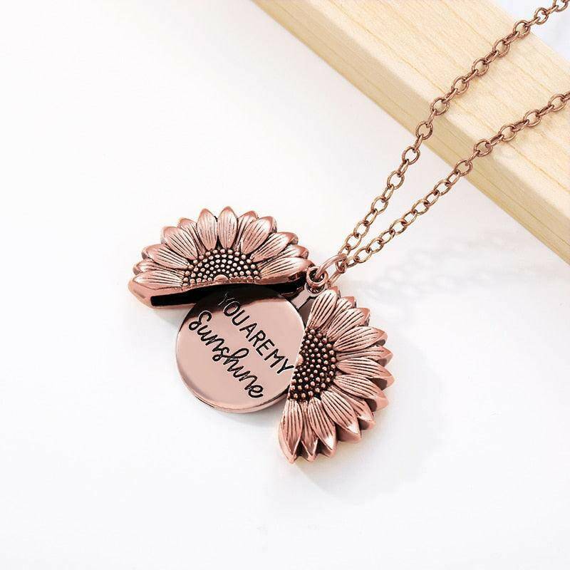 You Are My Sunshine Sunflower Necklace - Carri's Cache