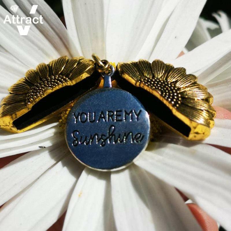 You Are My Sunshine Sunflower Necklace - Carri's Cache