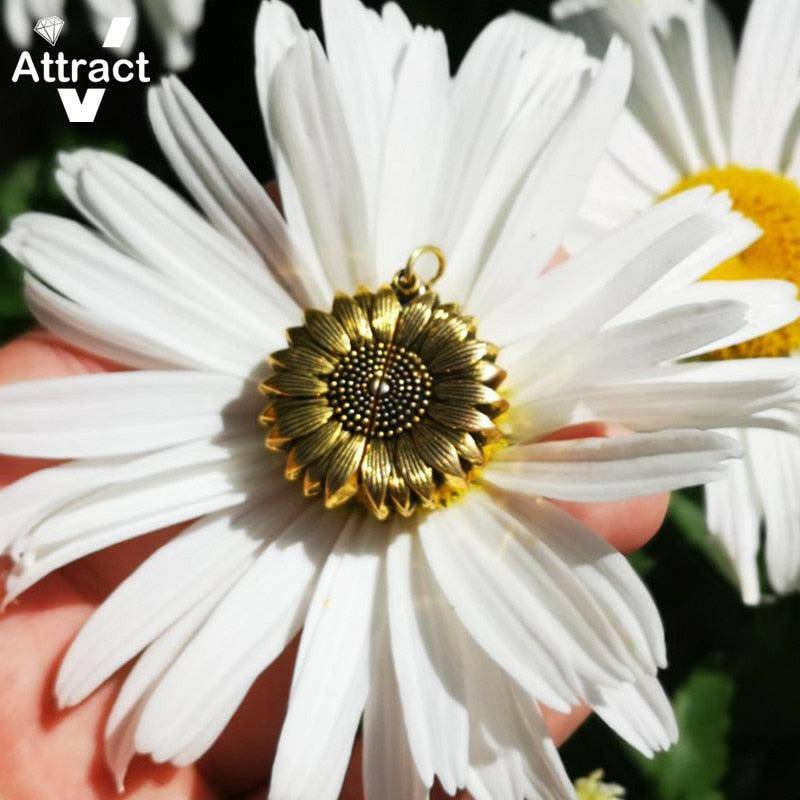 You Are My Sunshine Sunflower Necklace - Carri's Cache