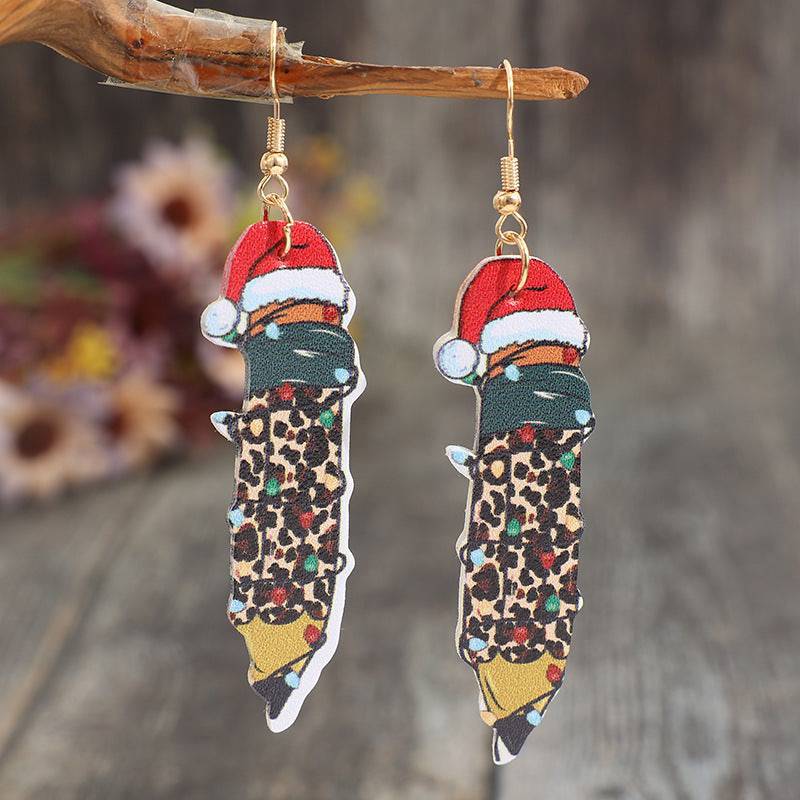 PU Leather Alloy Pencil Earrings - Carri's Cache