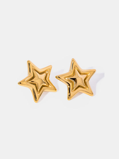 Stainless Steel Star Stud Earrings - Carri's Cache