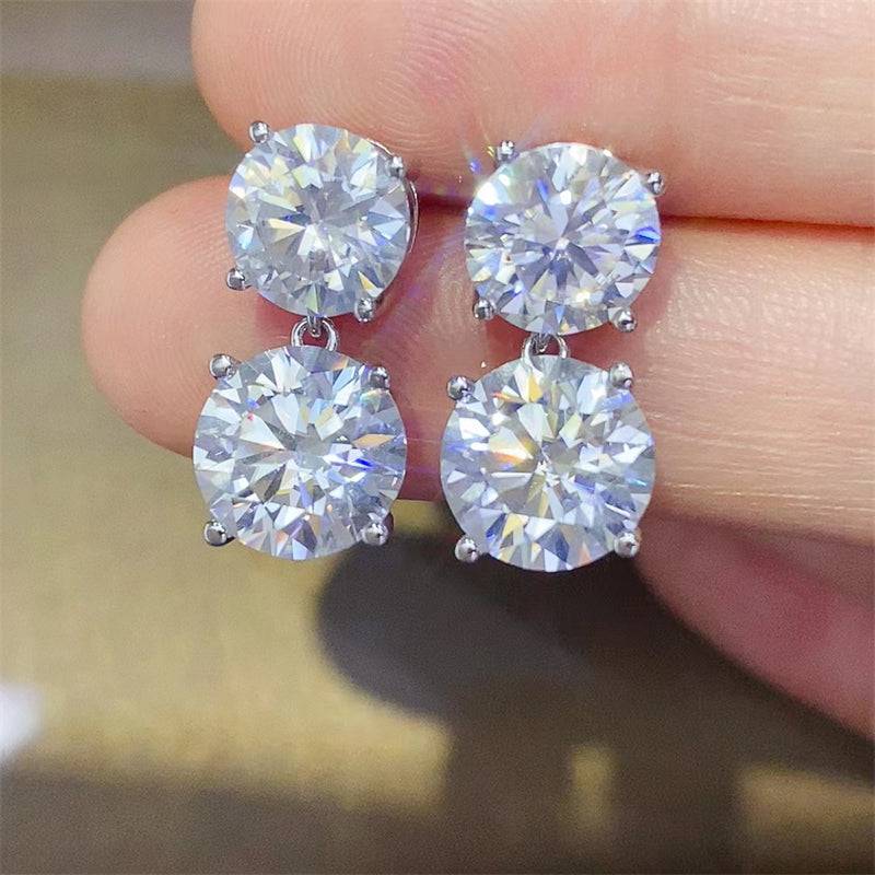 10 Carat Moissanite 925 Sterling Silver Earrings - Carri's Cache