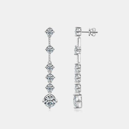 4 Carat Moissanite 925 Sterling Silver Earrings - Carri's Cache