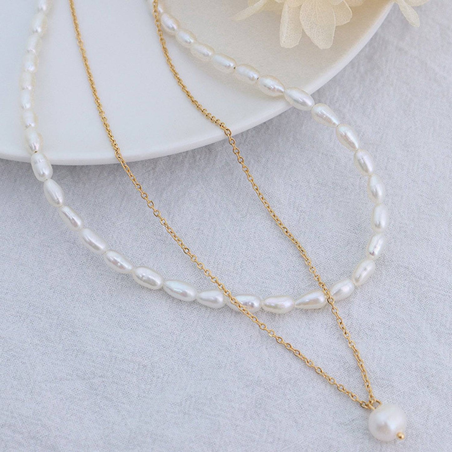 Double-Layered Freshwater Pearl Necklace - Carri's Cache