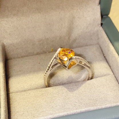 Yellow Topaz 925 Sterling Silver Ring