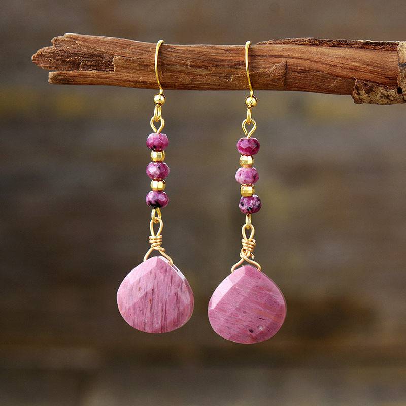 Natural Stone Bead Shape Earrings - Carri's Cache