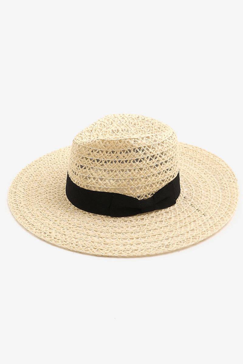 Fame Wide Brim Straw Weave Sun Hat - Carri's Cache