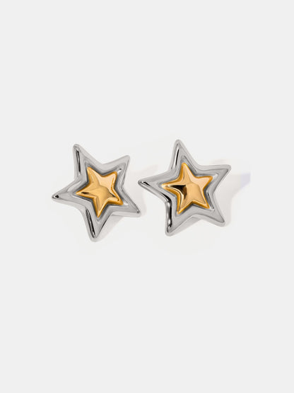 Stainless Steel Star Stud Earrings - Carri's Cache