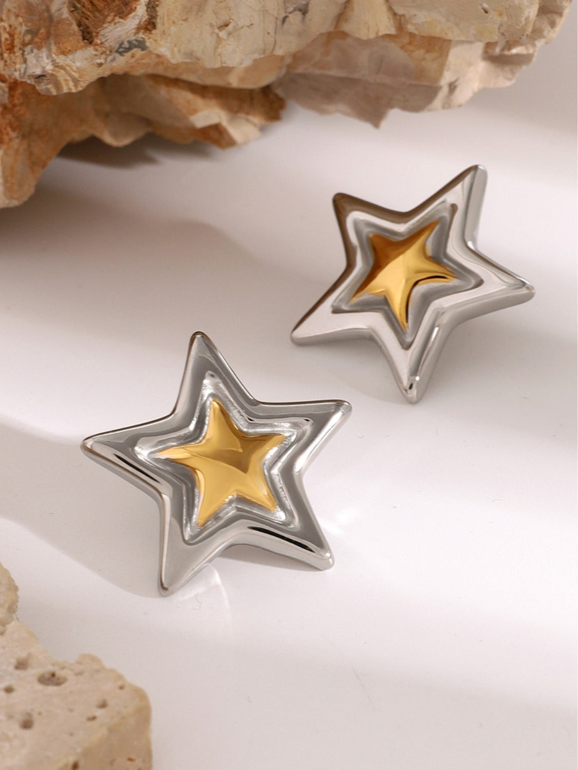 Stainless Steel Star Stud Earrings - Carri's Cache