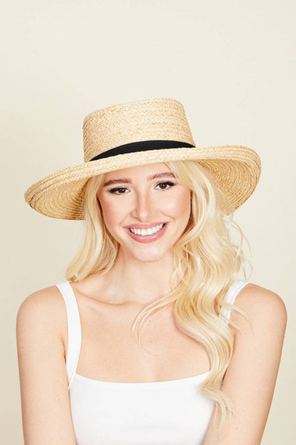 Fame Wide Brim Straw Weave Hat - Carri's Cache