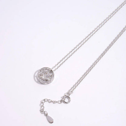 925 Sterling Silver Zircon Smiley Face Necklace - Carri's Cache