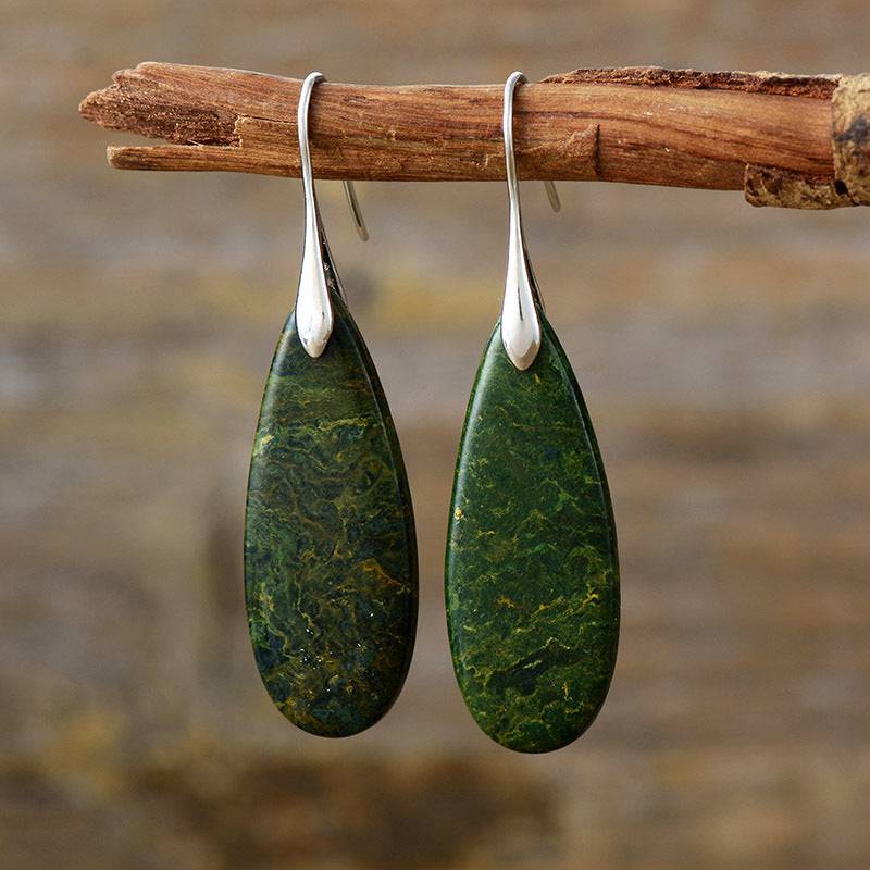 Natural Stone Waterdrop Shape Earrings - Carri's Cache