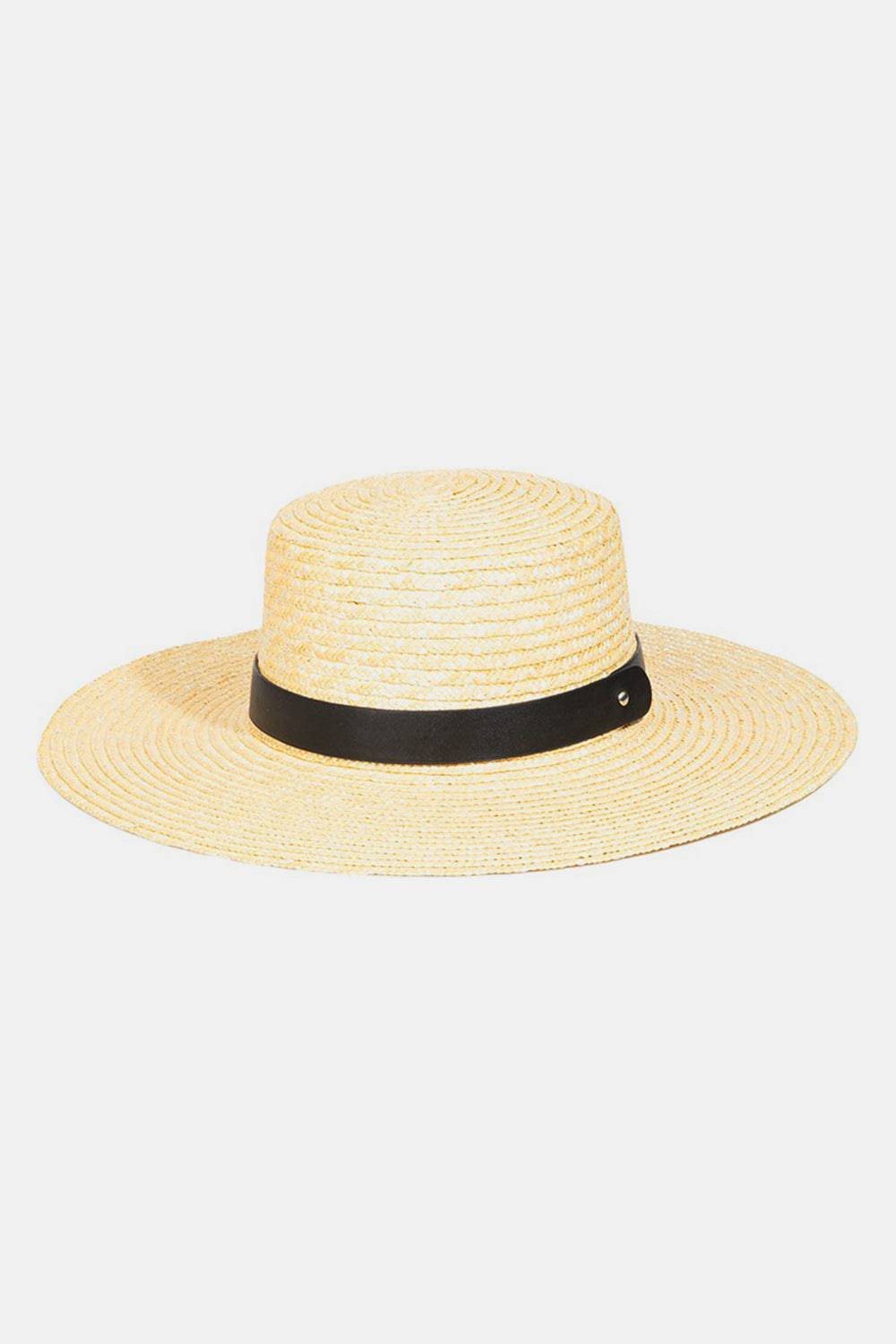 Fame Flat Brim Straw Weave Hat - Carri's Cache