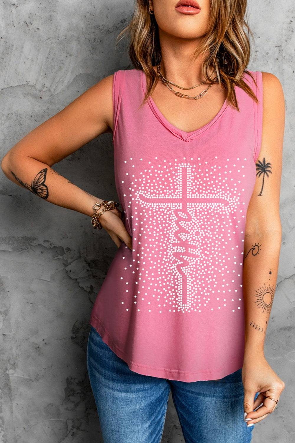 FAITH Wide Strap Tank - Carri's Cache