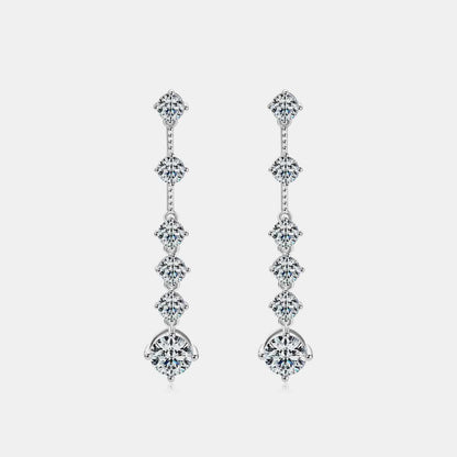 4 Carat Moissanite 925 Sterling Silver Earrings - Carri's Cache