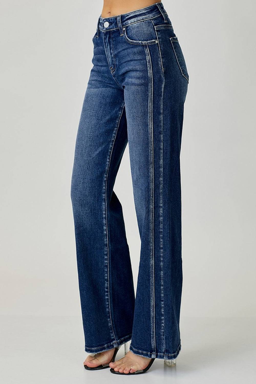 RISEN Mid Rise Straight Jeans - Carri's Cache