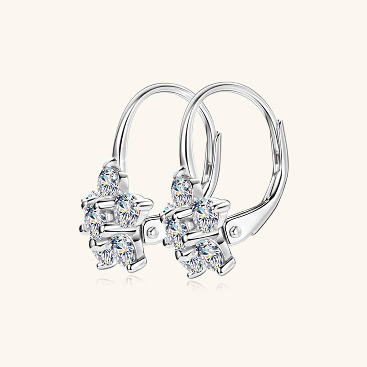 925 Sterling Silver Flower Huggie Earrings - Carri's Cache