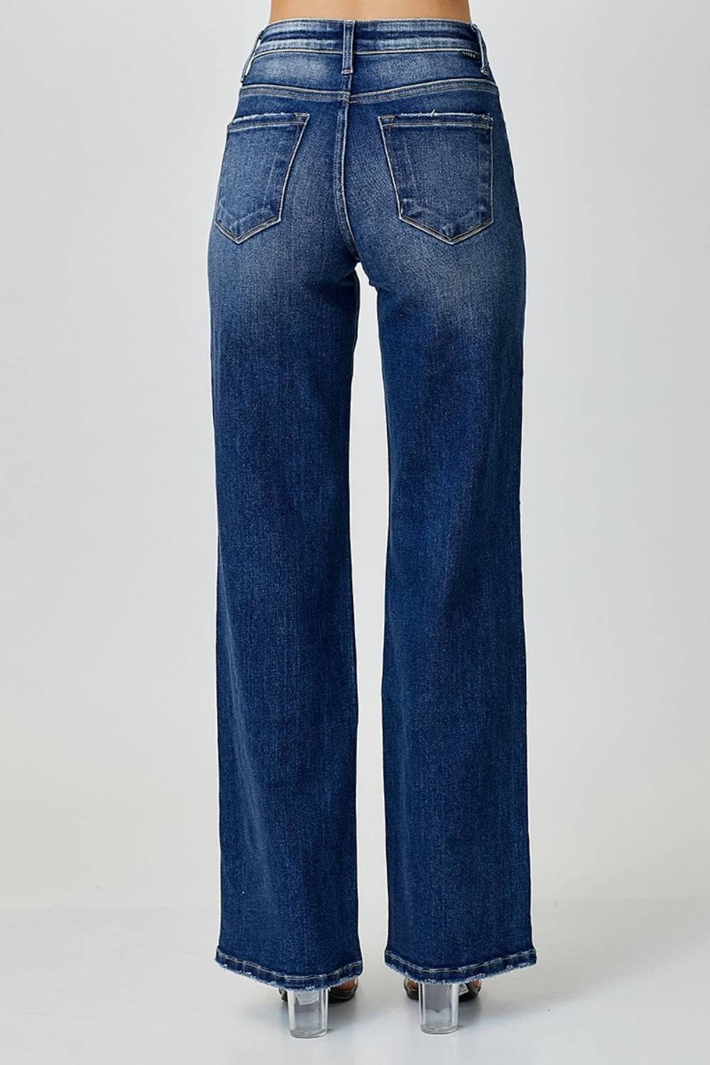 RISEN Mid Rise Straight Jeans - Carri's Cache