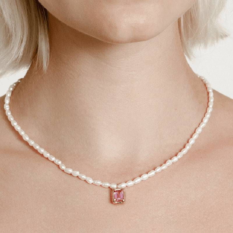 Copper Imitation Pearl Pendant Necklace - Carri's Cache