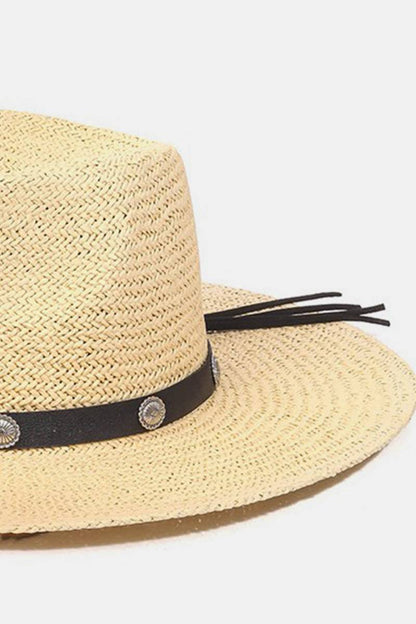 Fame Belt Strap Straw Hat - Carri's Cache