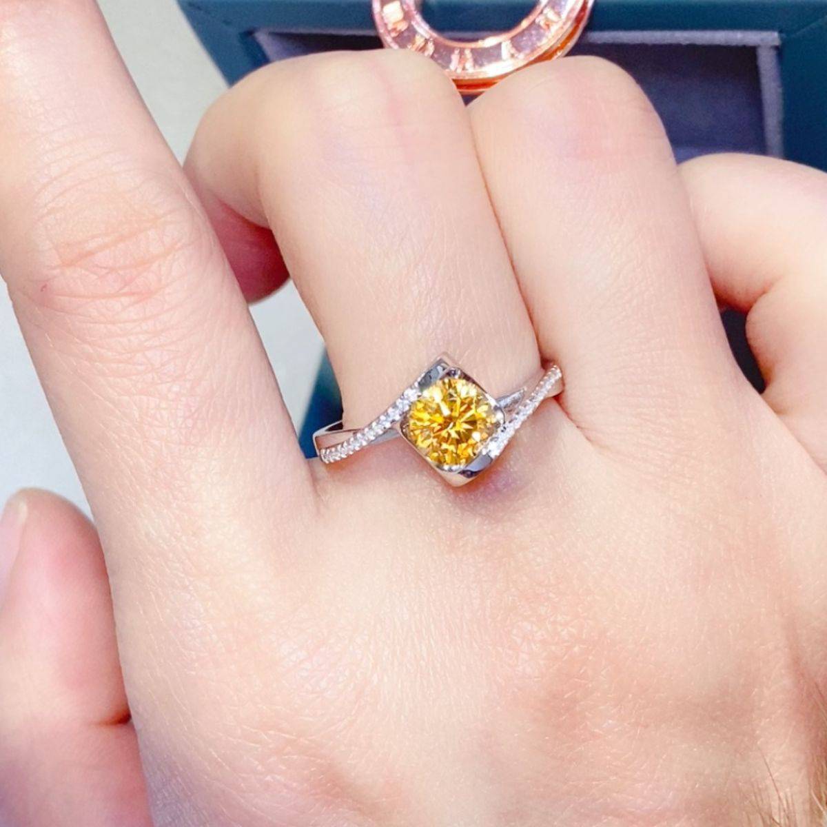 Yellow Topaz 925 Sterling Silver Ring