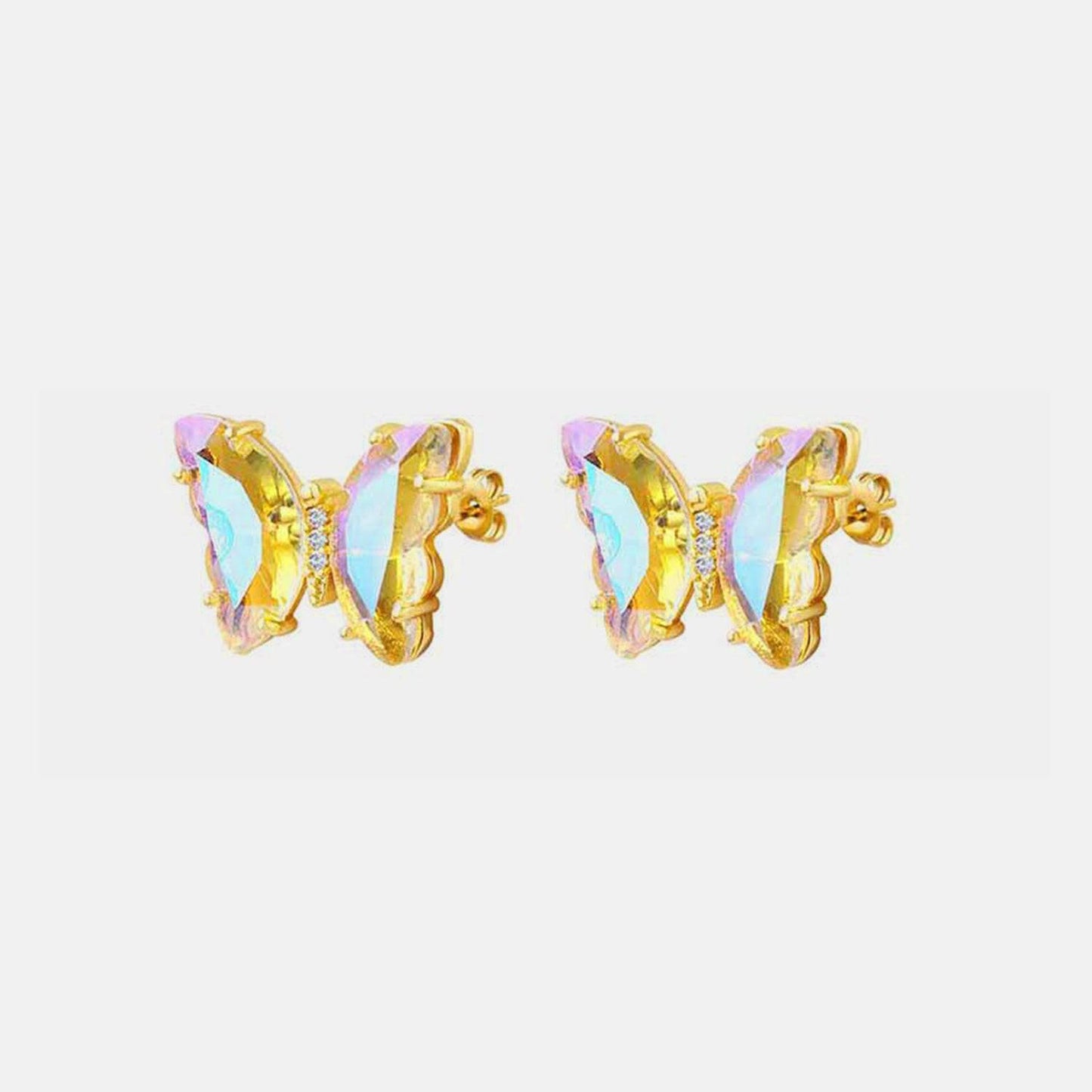 Gold-Plated Butterfly Stud Earrings - Carri's Cache