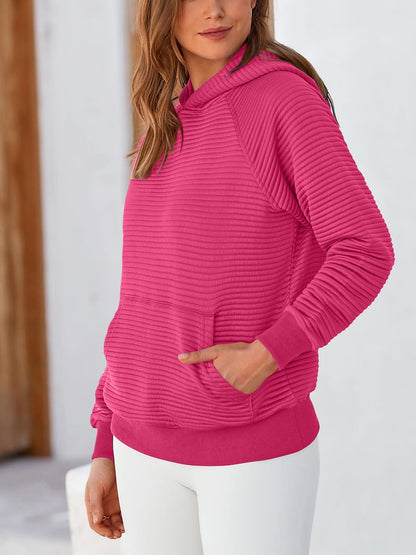 Kangaroo Pocket Long Sleeve Hoodie - Carri's Cache