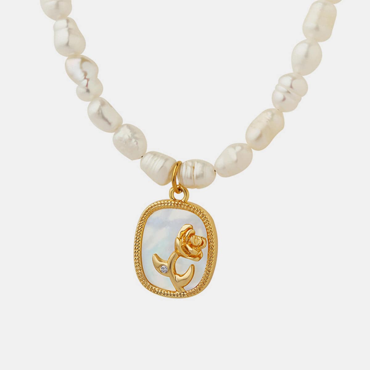 18K Gold-Plated Freshwater Pearl Necklace - Carri's Cache