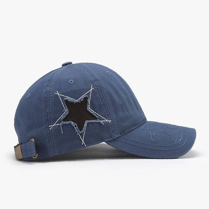 Adjustable Star Raw Hem Cap - Carri's Cache