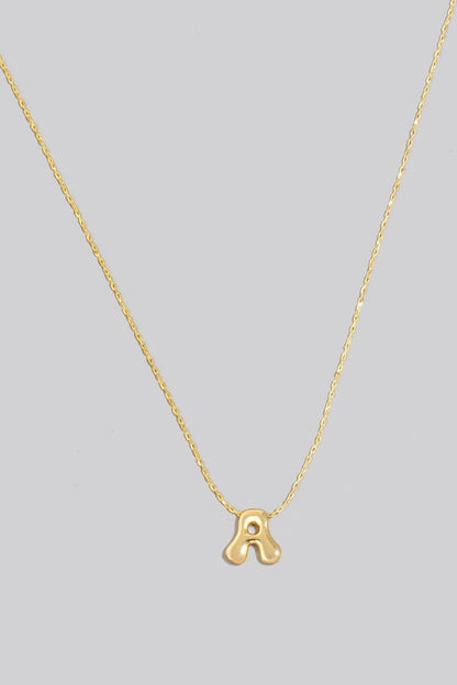 Fame Gold Dipped Bubble Letter Pendant Necklace