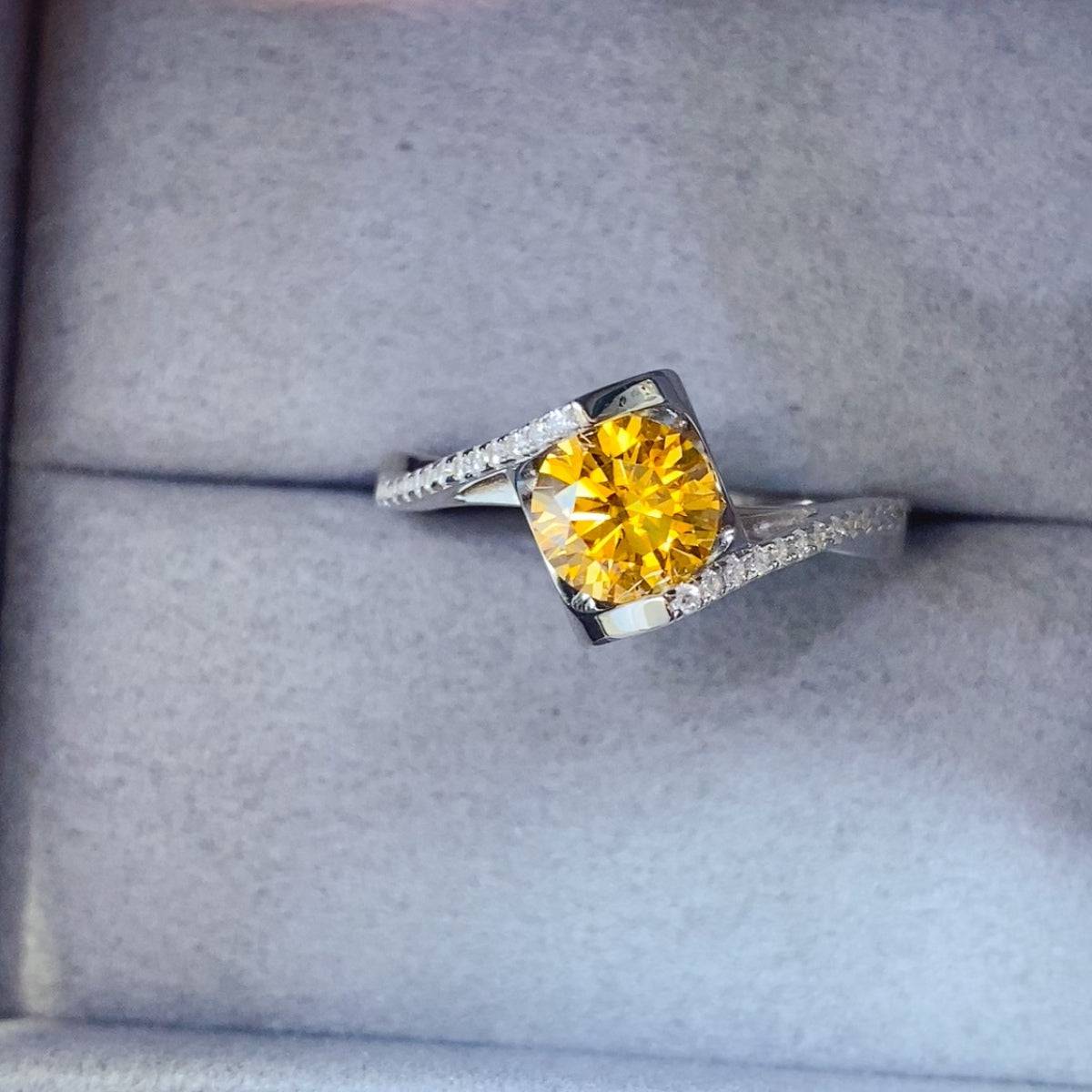 Yellow Topaz 925 Sterling Silver Ring