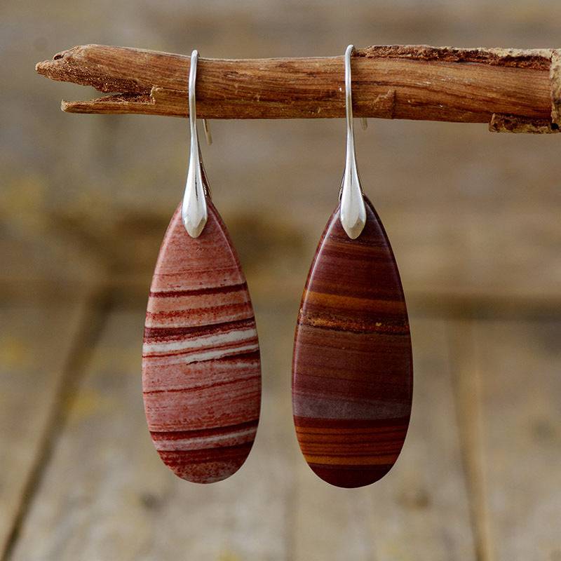 Natural Stone Waterdrop Shape Earrings - Carri's Cache