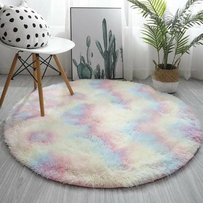 Fluffy Round Anti-slip Rug - Carri's Cache