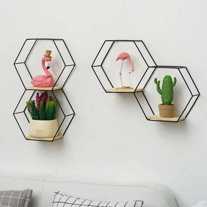 Floating Hexagon Shelves - Carri's Cache