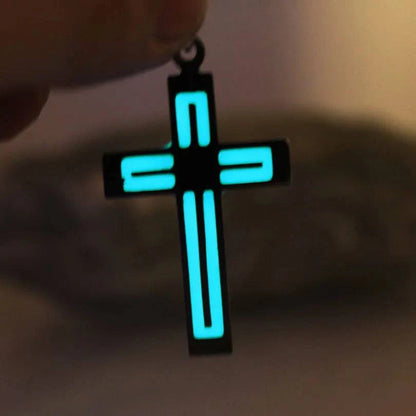 GLOW In The DARK CROSS Necklace - Carri's Cache