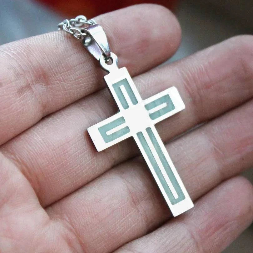 GLOW In The DARK CROSS Necklace - Carri's Cache