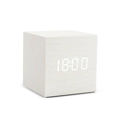 LED Wooden Voice Control Desktop Alarm Clock - Carri's Cache