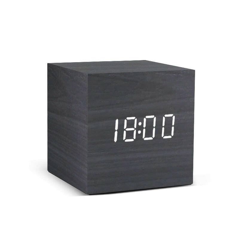 LED Wooden Voice Control Desktop Alarm Clock - Carri's Cache