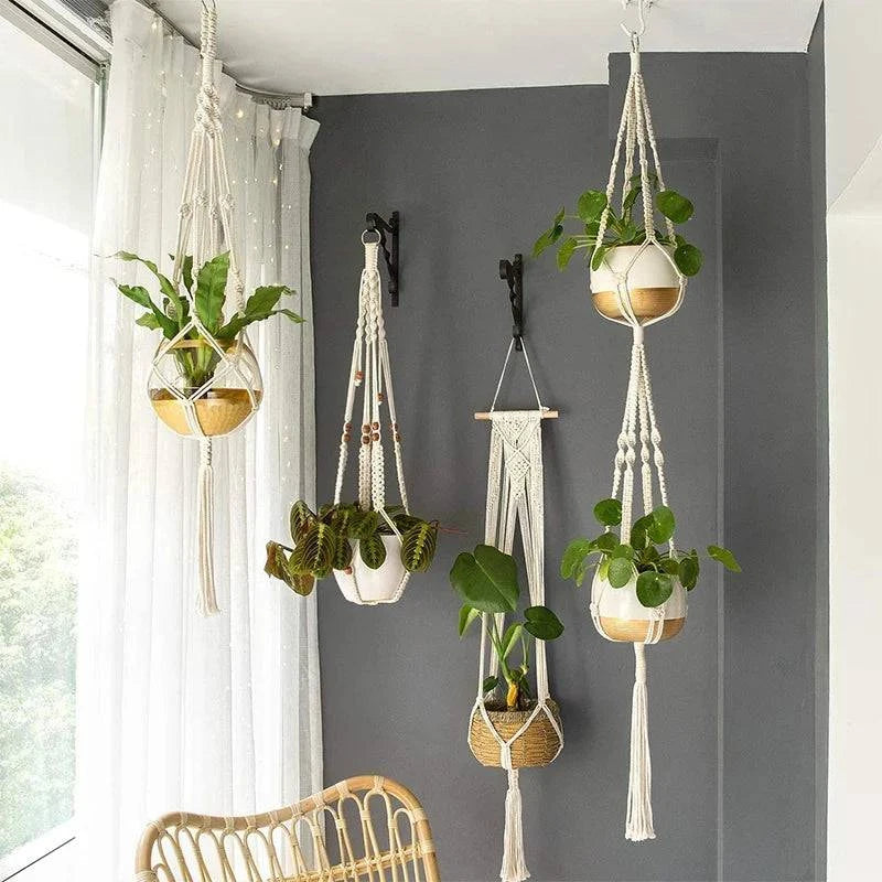 Macrame Plant Hanger Baskets - Carri's Cache