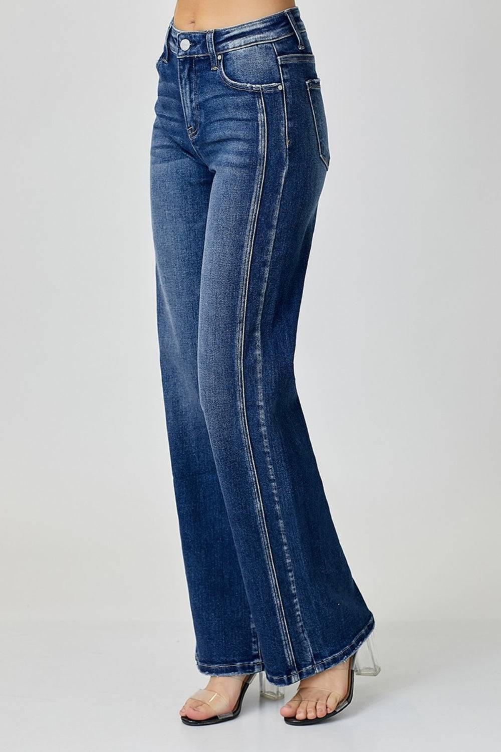 RISEN Mid Rise Straight Jeans - Carri's Cache