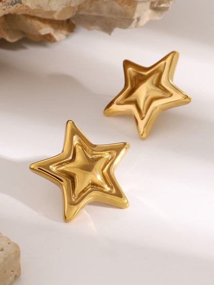 Stainless Steel Star Stud Earrings - Carri's Cache