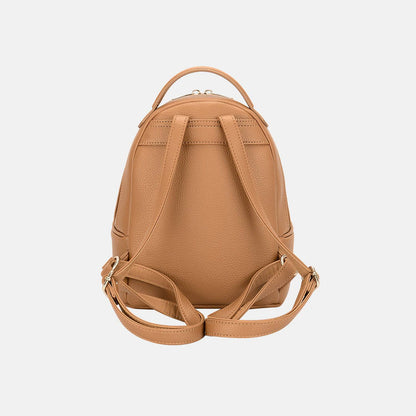 David Jones PU Leather Handle Backpack