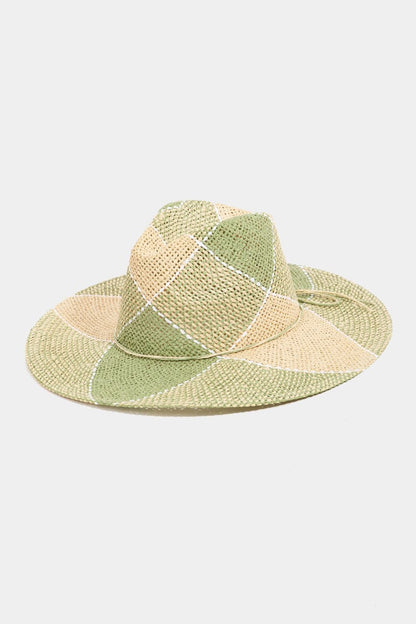 Fame Contrast Straw Braid Hat - Carri's Cache