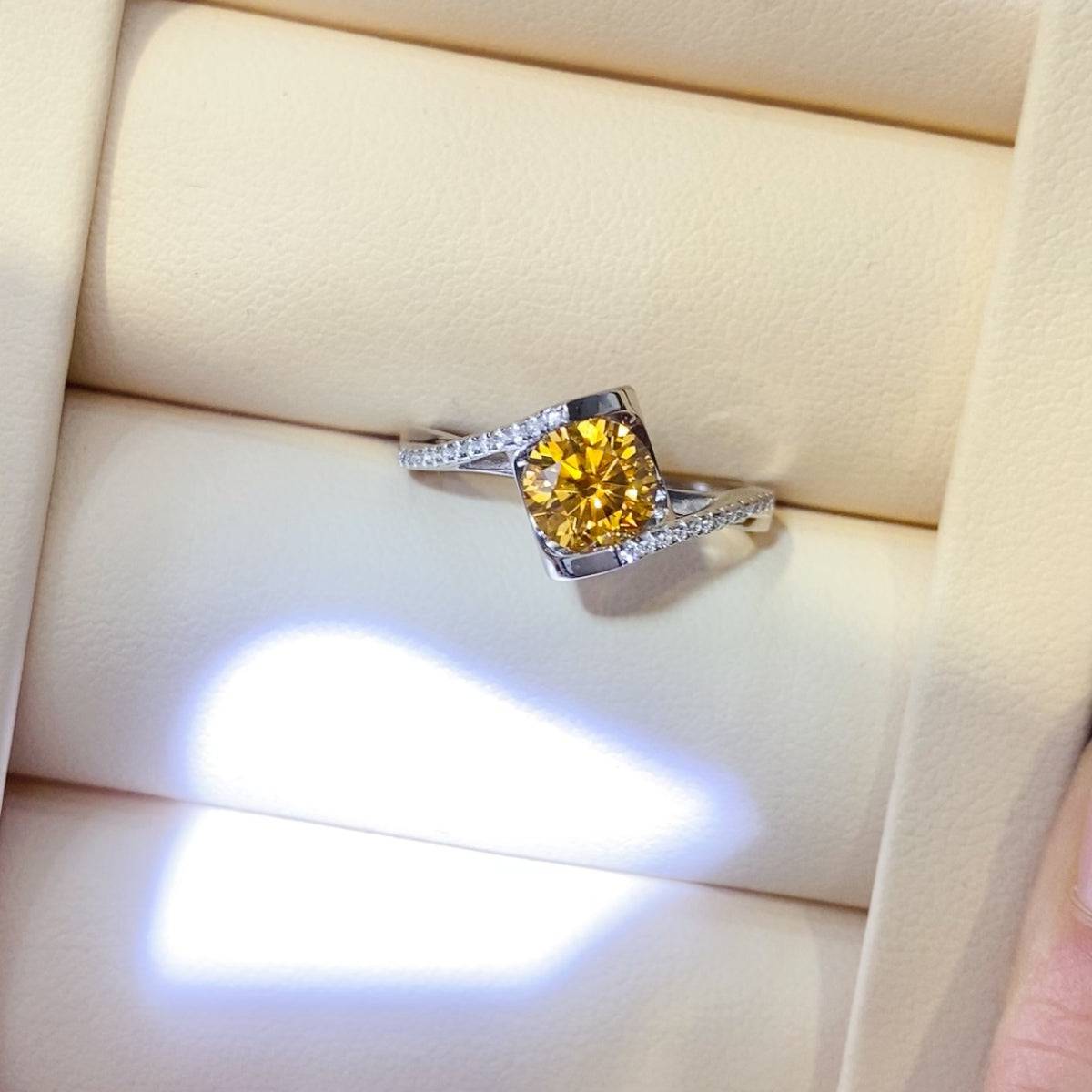 Yellow Topaz 925 Sterling Silver Ring