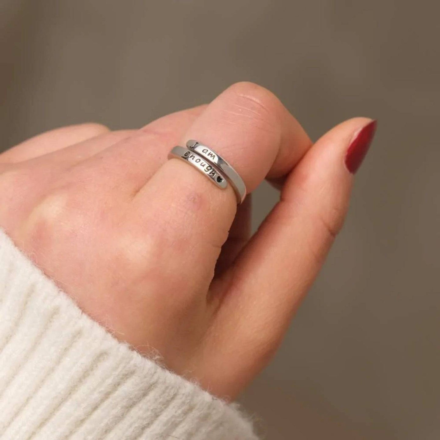 925 Sterling Silver Engraved Bypass Ring - Carri's Cache