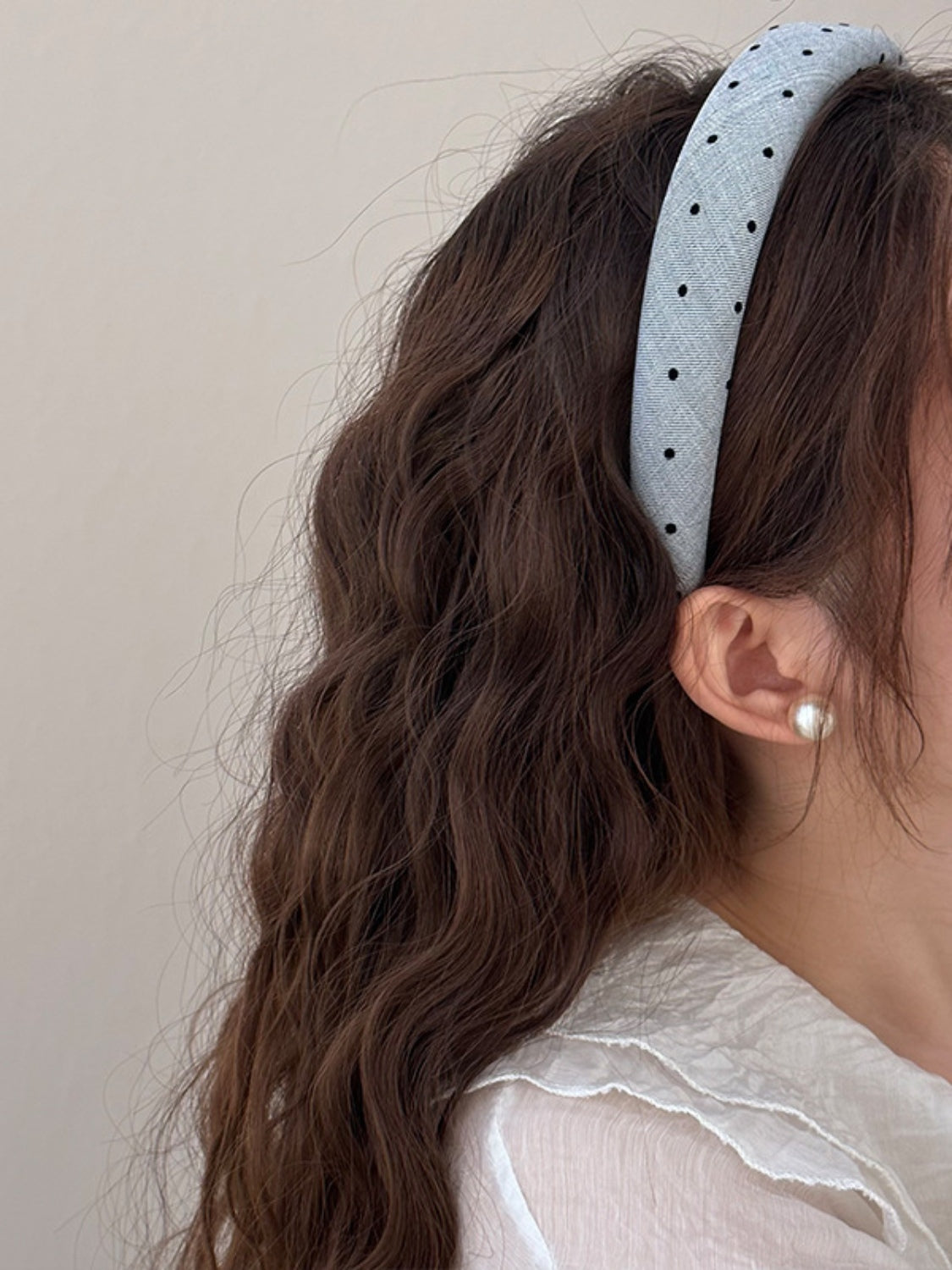 Polka Dot Polyester Wide Headband - Carri's Cache