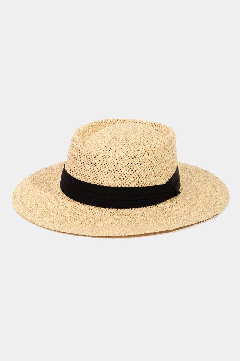 Fame Straw Braided Pork Pie Hat - Carri's Cache