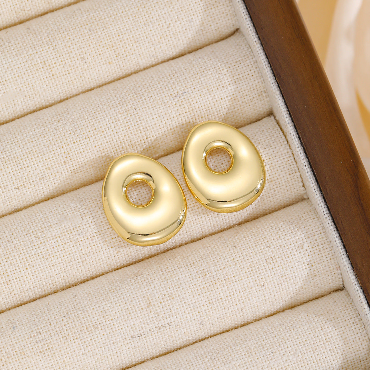 18K Gold-Plated Bubble Letter Stud Earrings - Carri's Cache