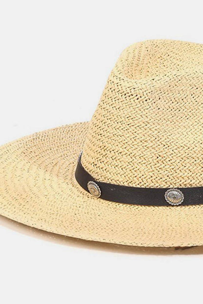 Fame Belt Strap Straw Hat - Carri's Cache